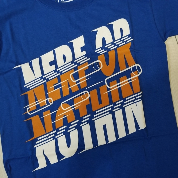 Blue short sleeve Nerf or Nothin shirt Size S (8) NWT - Picture 3 of 13